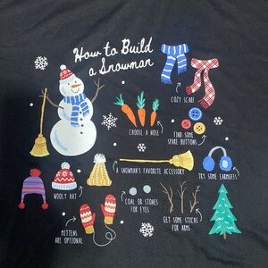 NWT Long Christmas (How to Build A Snowman) T Shirt